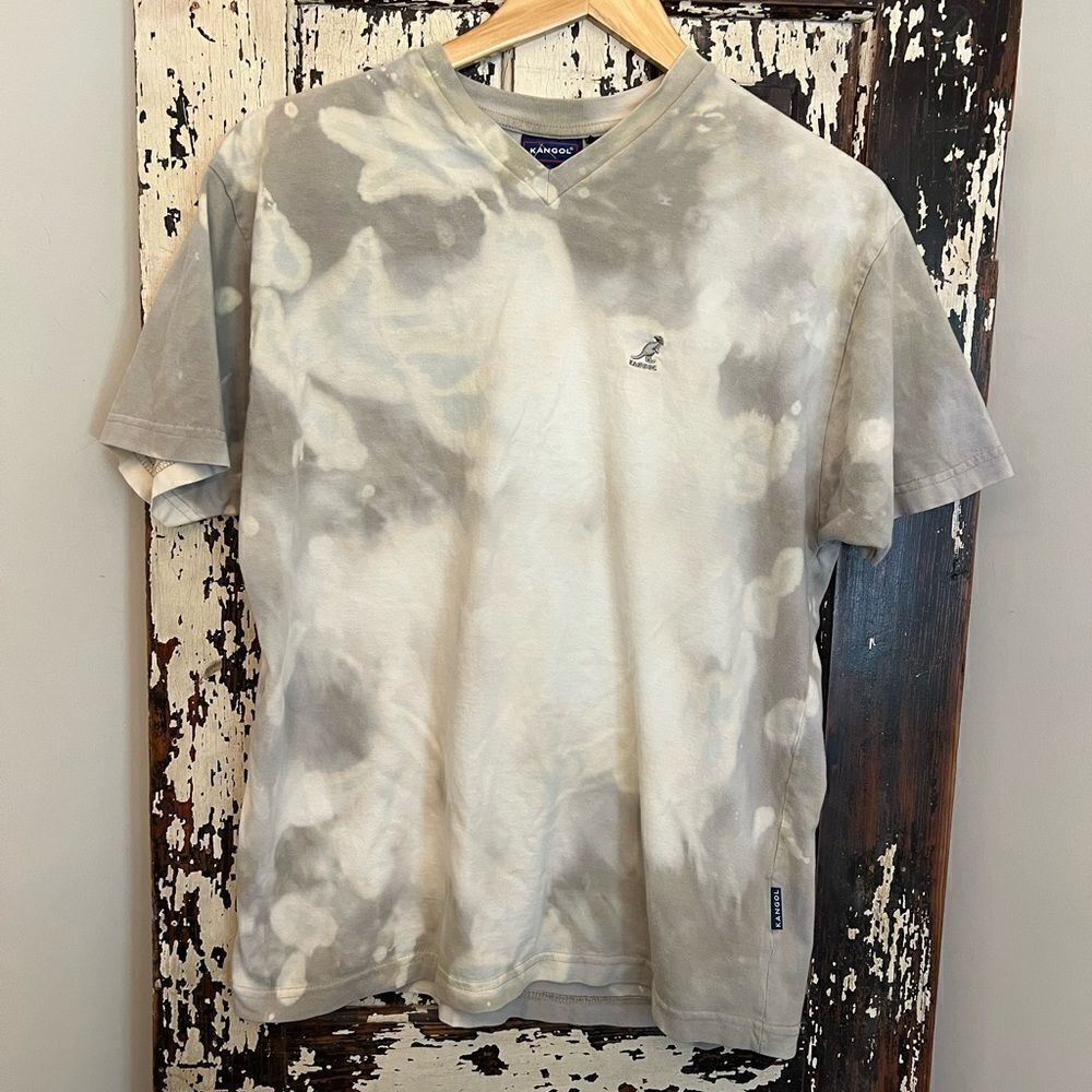 Customized men’s one of a kind Kangol V-neck T-shirt. Size L.